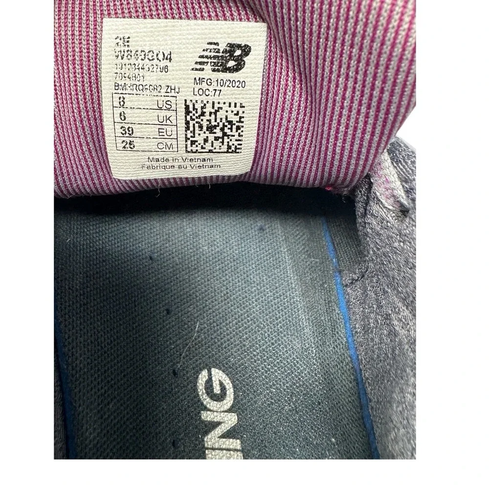 New Balance 🔥Womens Gray 💜Purple Running Shoes🤑  Gym Work Out Sneakers Size 8